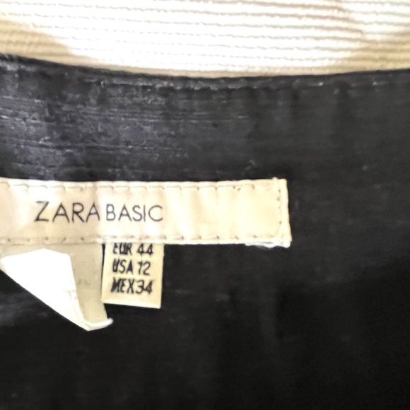 Zara black rayon blazer & pants 2 Pc summer suit for women US 10-12 - Picture 12 of 16